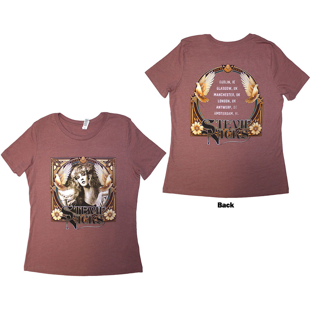 Stevie Nicks tričko Tour '24 Retro Photo Ružová S