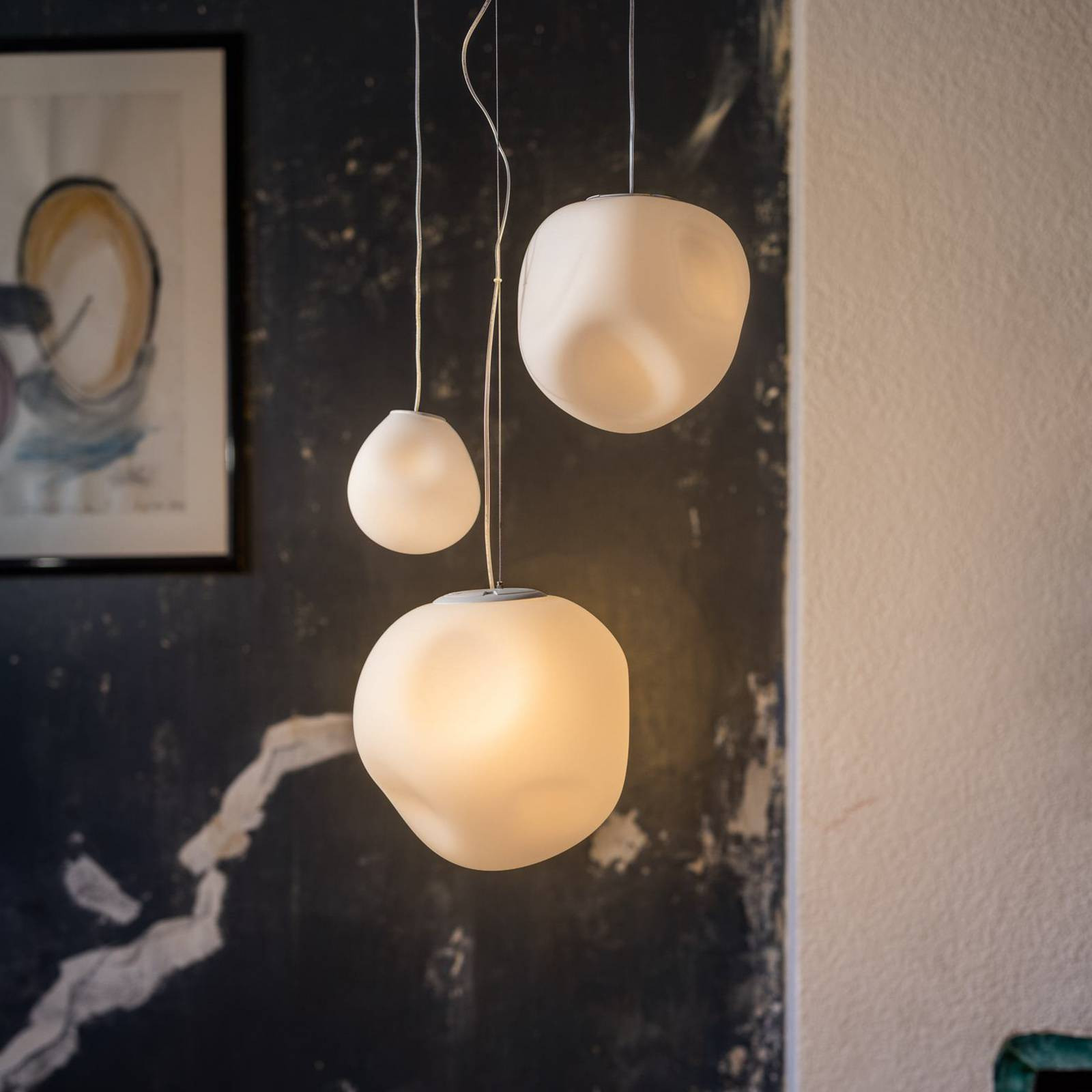 Závesné svietidlo Foscarini Hoba Midi, Ø 19 cm, zavesenie 1000 cm