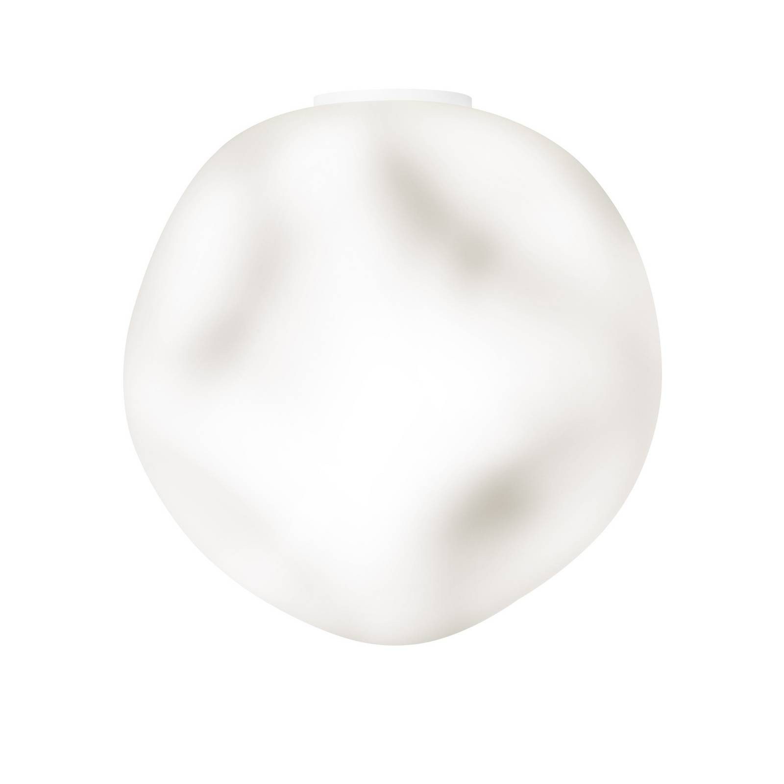 Foscarini Hoba Grande stropné svietidlo, Ø 36 cm, biele, sklo
