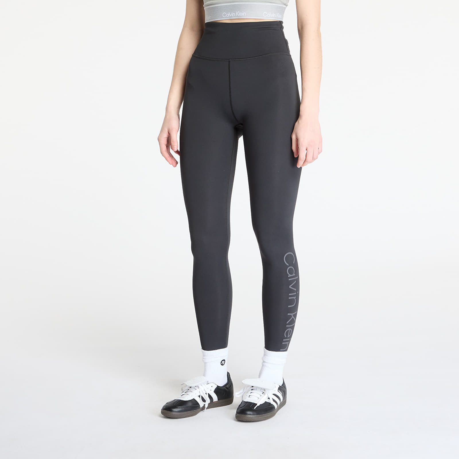 Legíny Calvin Klein Sport Modern Sport High Rise Full Leggings Black L