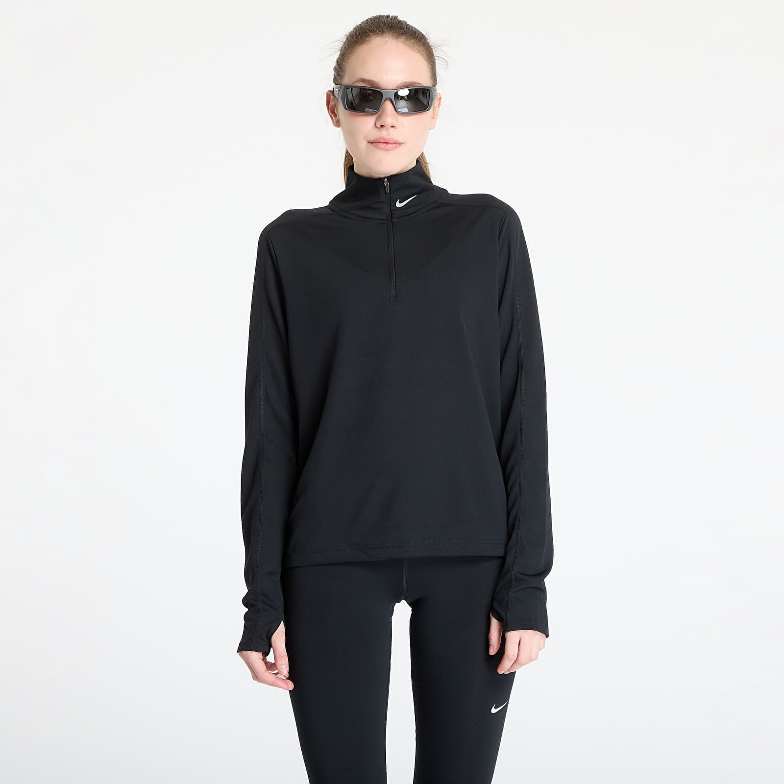 Tričko Nike Pacer Women's Dri-FIT 1/4-Zip Running Top Black XS