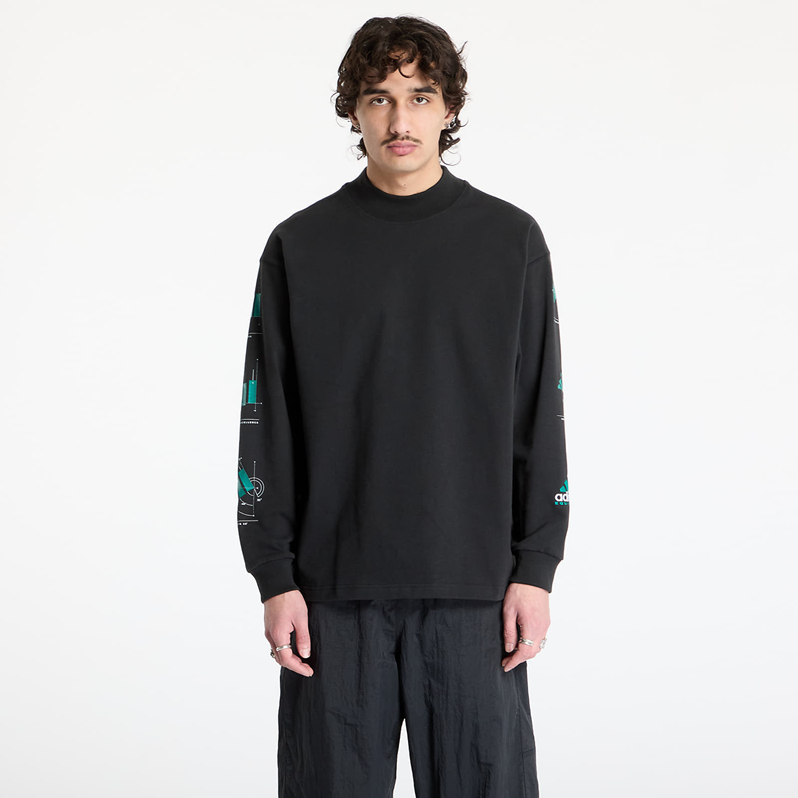Tričko adidas Equipment Long Sleeve Graphic Tee Black/ Black M