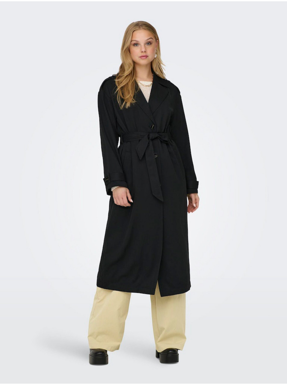 Black women's trench coat ONLY Line - Women