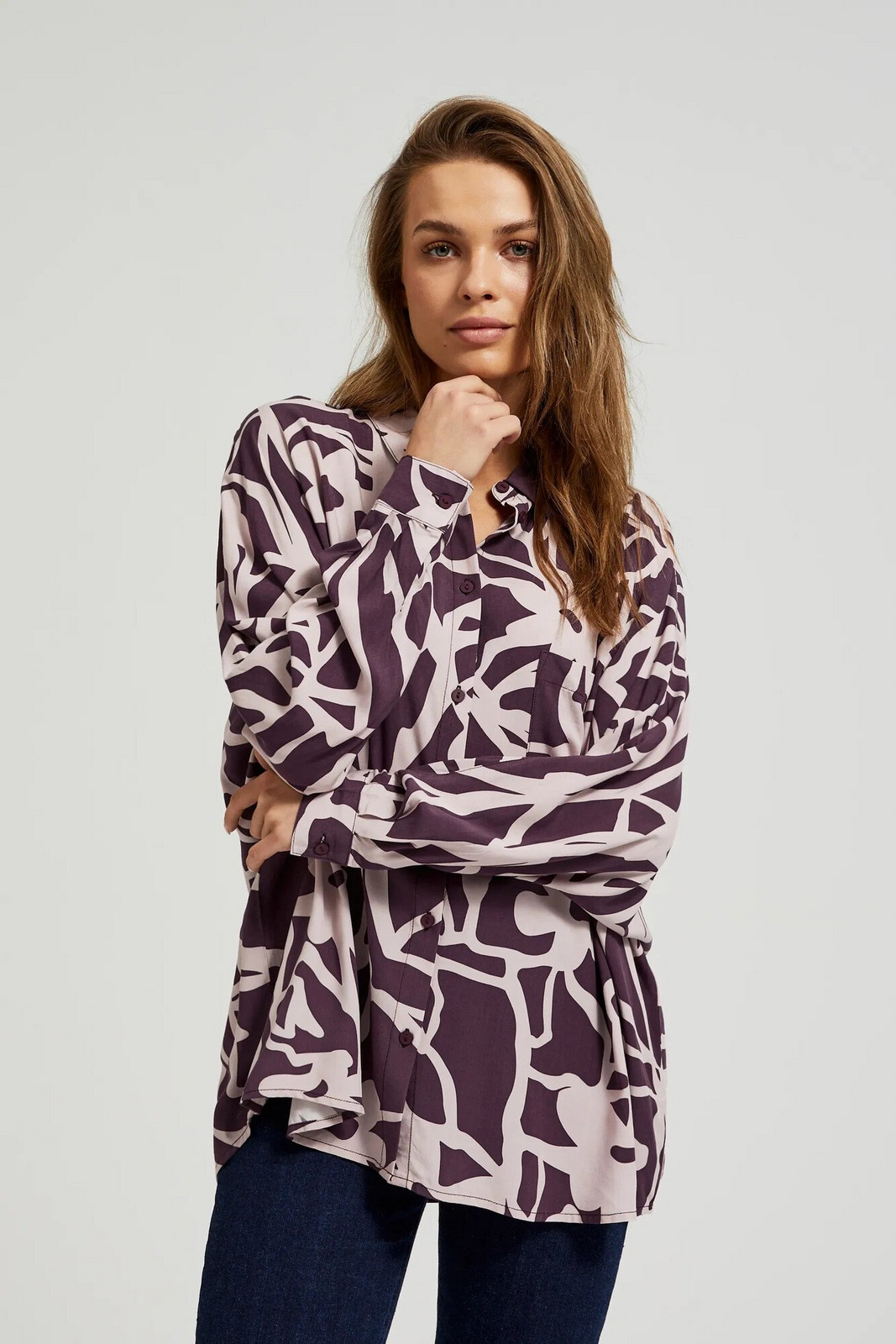 Women's viscose blouse MOODO - purple