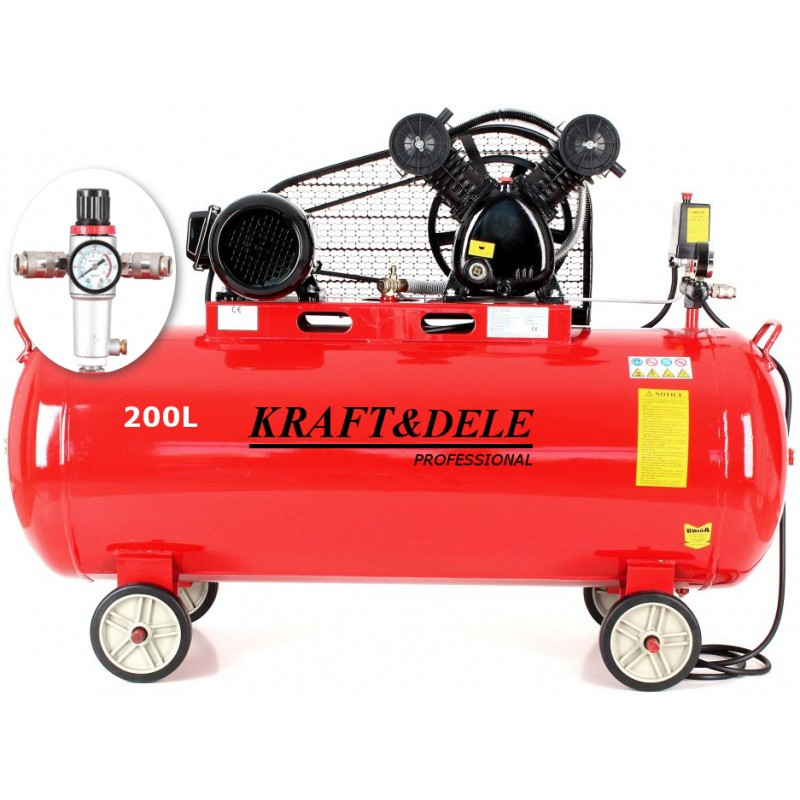 Kraft&Dele Kompresor 200l olejový 2-piestový KD1473 + Separator