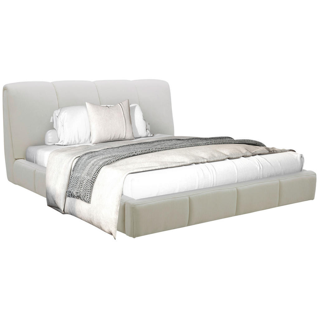 Livetastic ČALÚNENÁ POSTEĽ, 180/200 cm, drevo, kov, plast, textil, biela