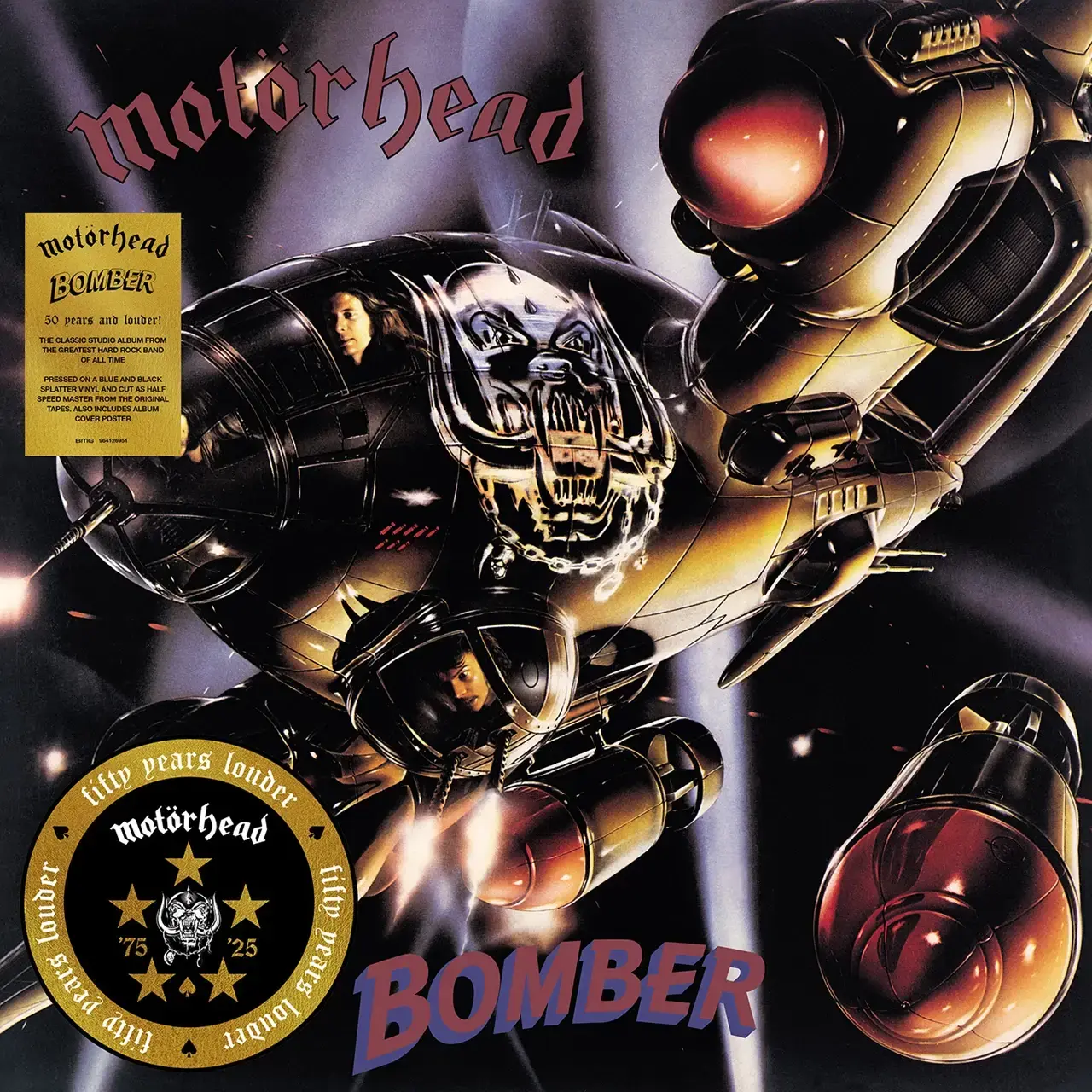 Bomber (50th Anniversary Edition) (Dark Blue & Black Splatter Vinyl)