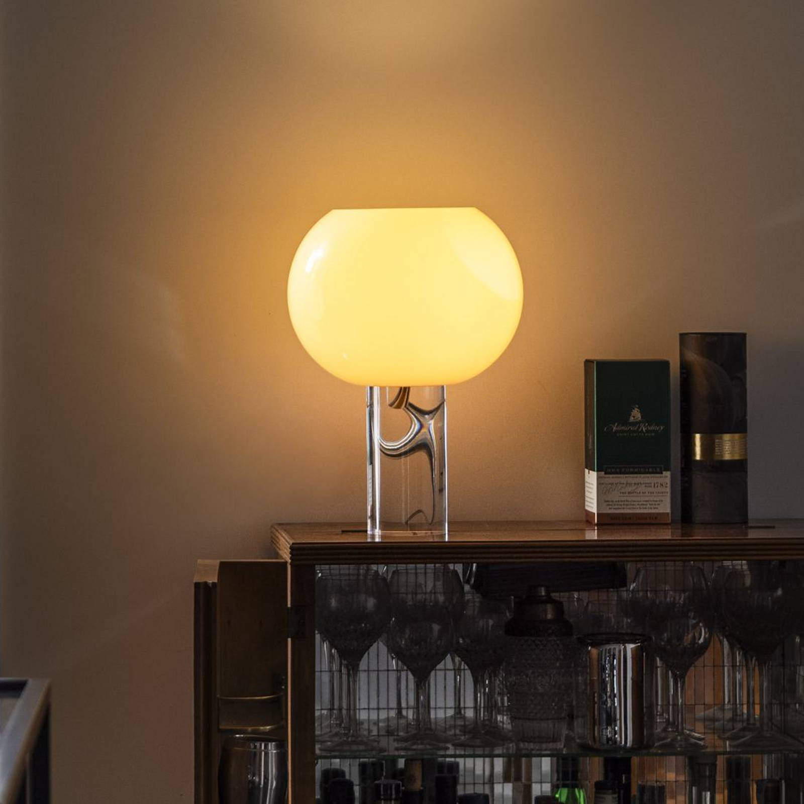Stolná lampa Foscarini Buds 3, šifra, sklo, plast, E27