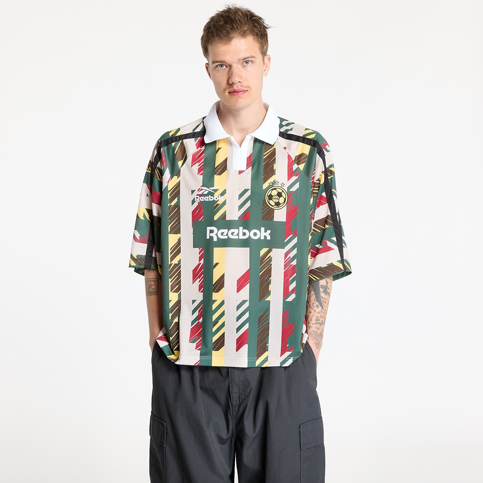 Dres Reebok LTD Soccer Tee 22 Graphic Beige/ Red M