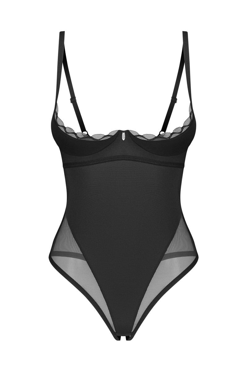 Čierne crotchless body Stelisa