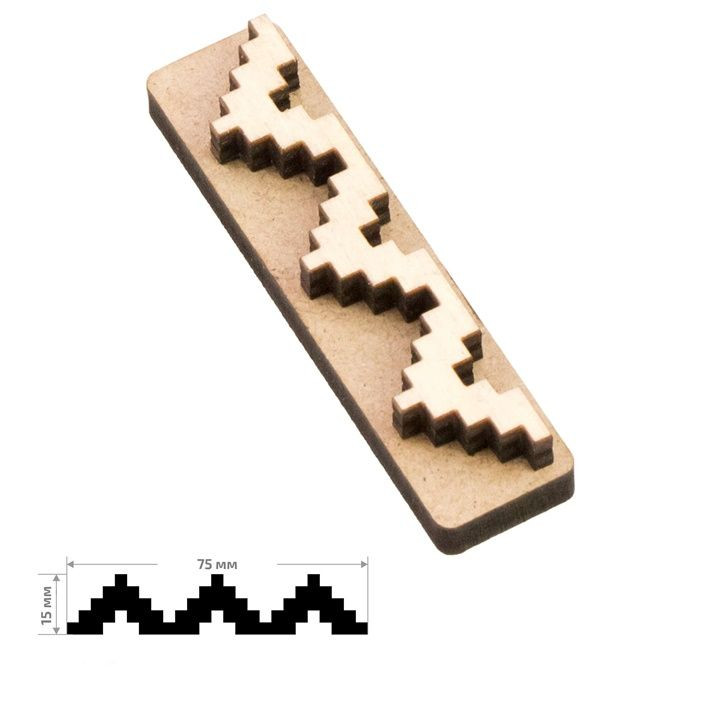 Drevená pečiatka ROSA TALENT č. 6 Geometry 7.5x1.5 cm