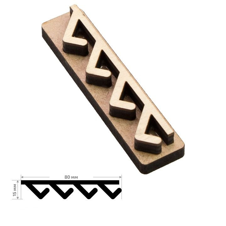 Drevená pečiatka ROSA TALENT č. 7 Geometry 8x1.5 cm