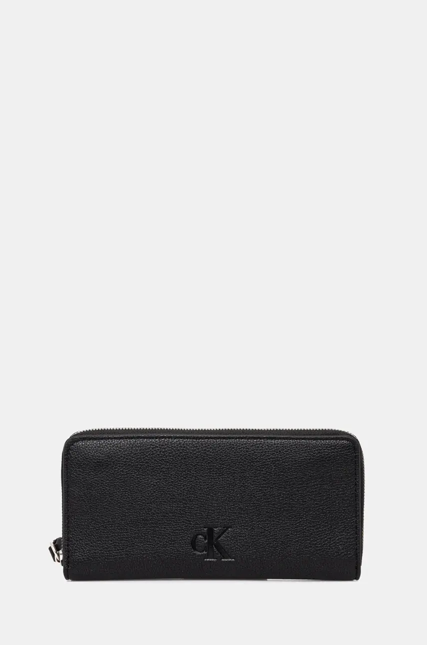 Peňaženka Calvin Klein Jeans dámska, čierna farba, LV04K1000G