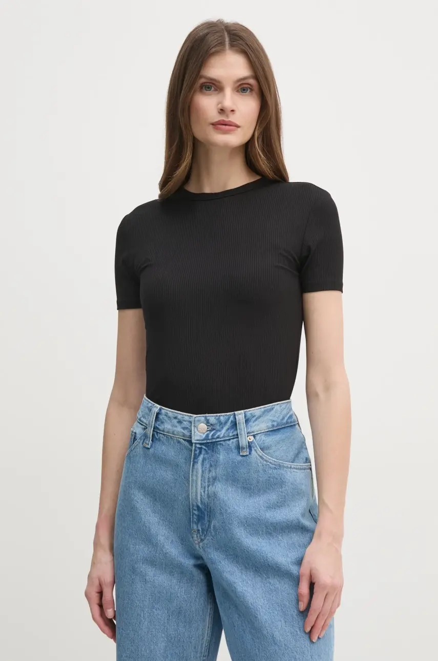 Tričko Calvin Klein dámsky, čierna farba, K20K208247