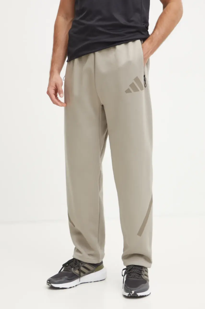 Tepláky adidas Z.N.E. šedá farba, s potlačou, JC6716