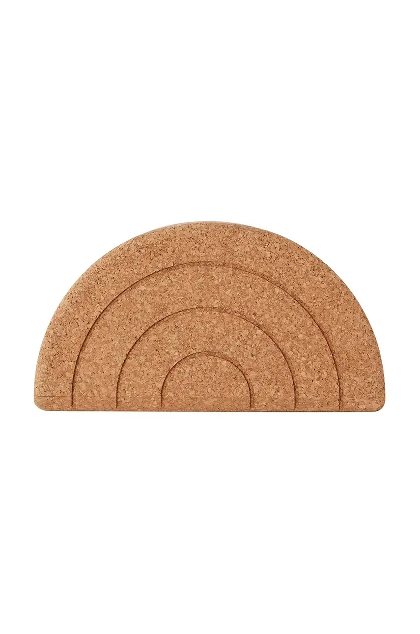 Stolík OYOY Cork Step Stool béžová farba