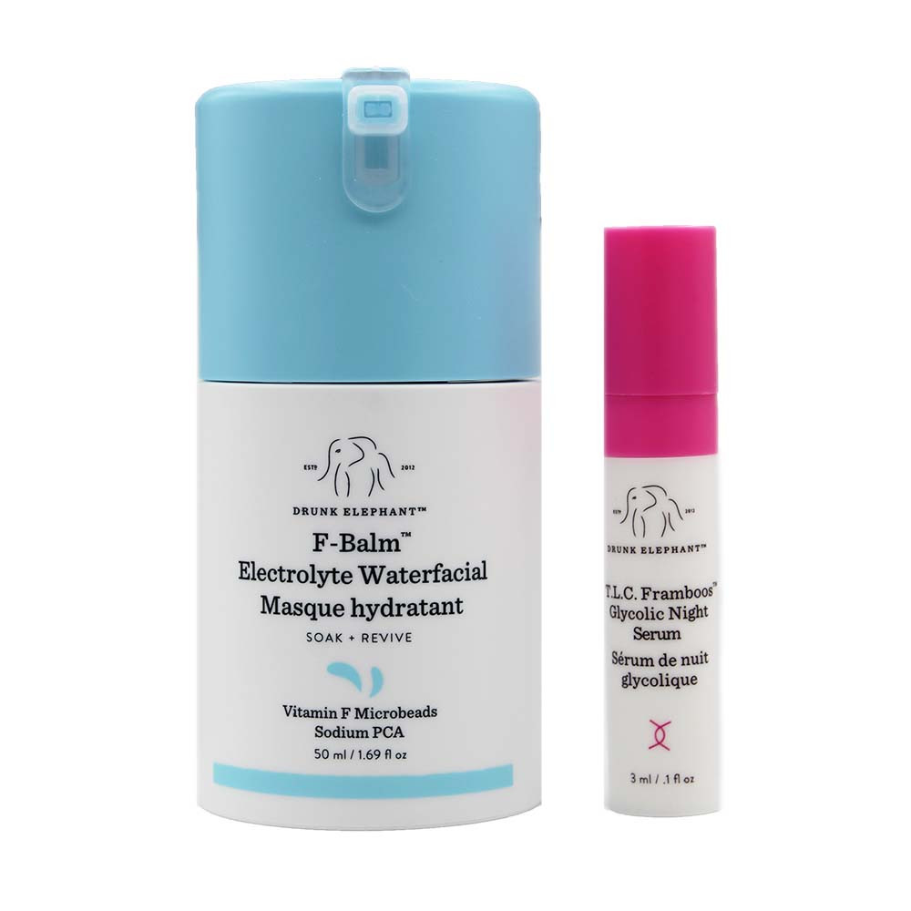 Drunk Elephant Súprava nočnej pleťovej starostlivosti F-Balm + TLC Framboos