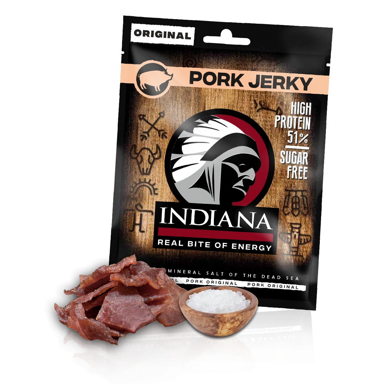 Sušené mäso Indiana Jerky bravčové 25g - min. trvanlivosť do 30.1.2025