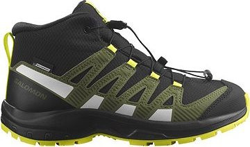 Salomon XA Pro V8 Mid CSWP J Black/Deep Lichen Green/Safety Yellow EU 36 / 220 mm