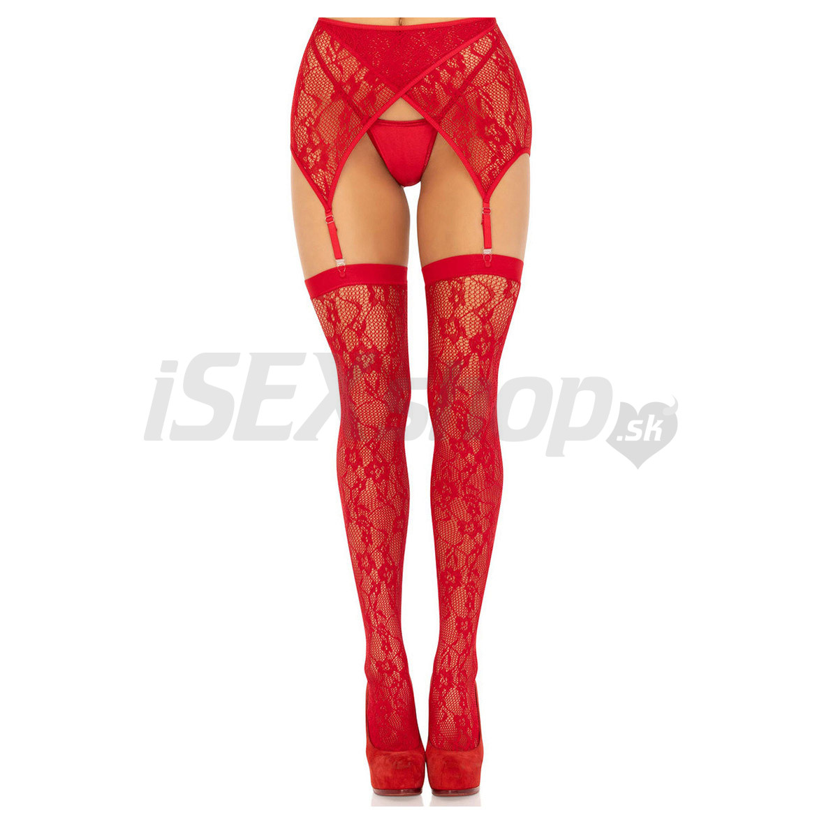 Leg Avenue Lace thigh highs & garterbelt