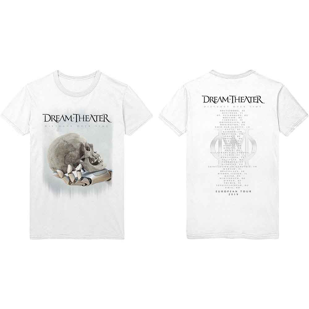 Dream Theater tričko Skull Fade Out Biela S