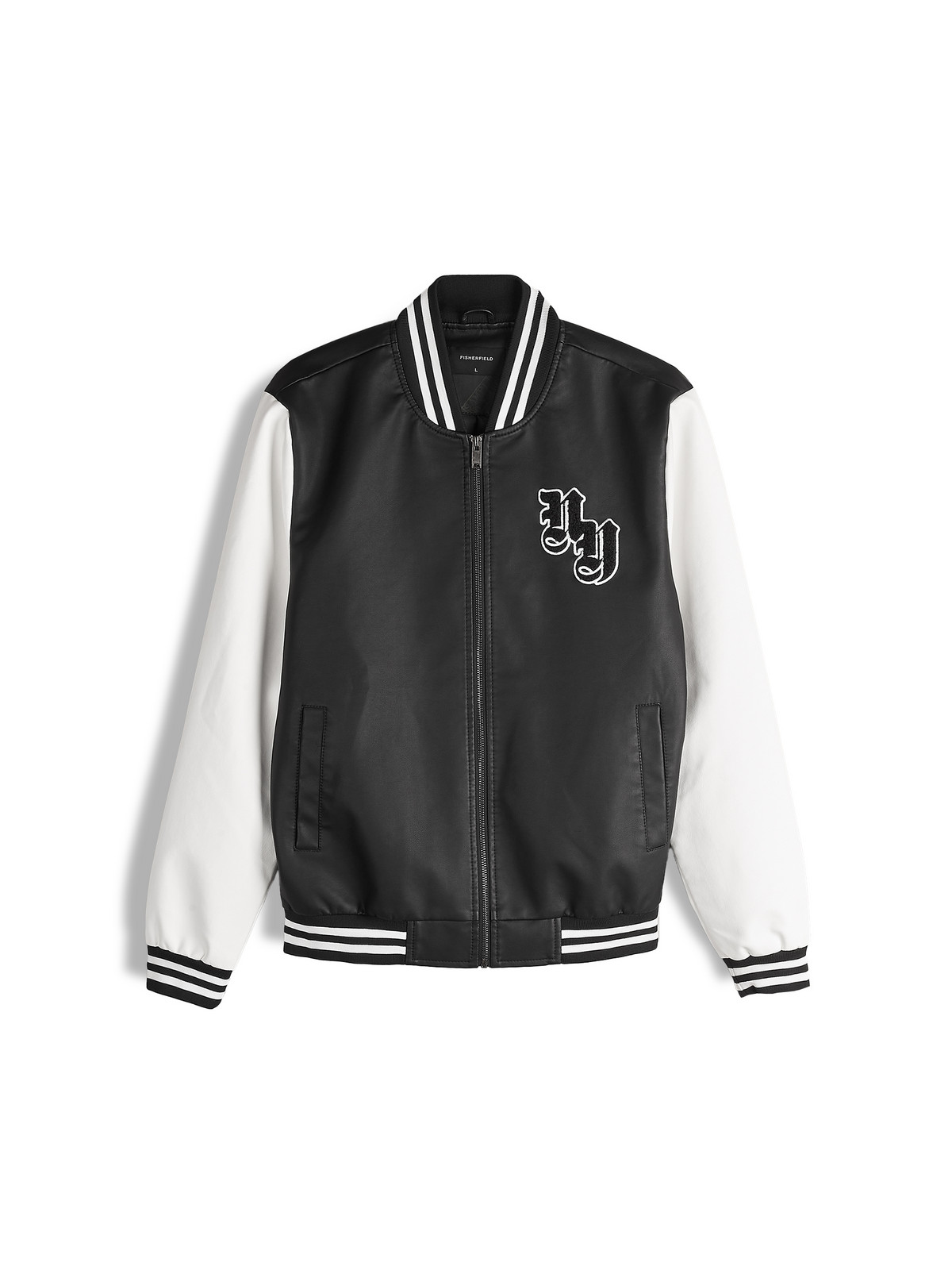 GATE Koženková bunda s nášivkou