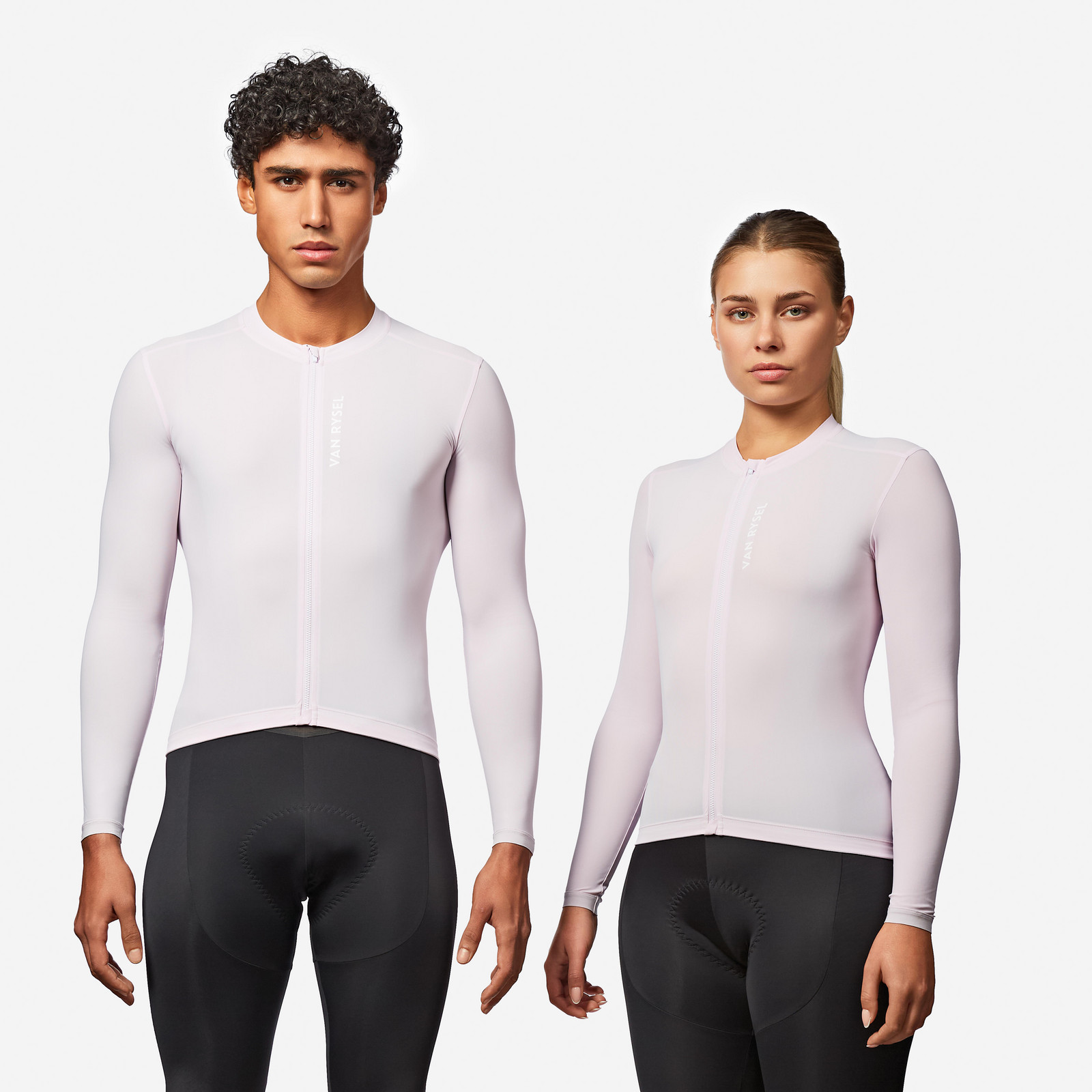 Unisex letný cyklistický dres RCR 2 dlhý rukáv fialový