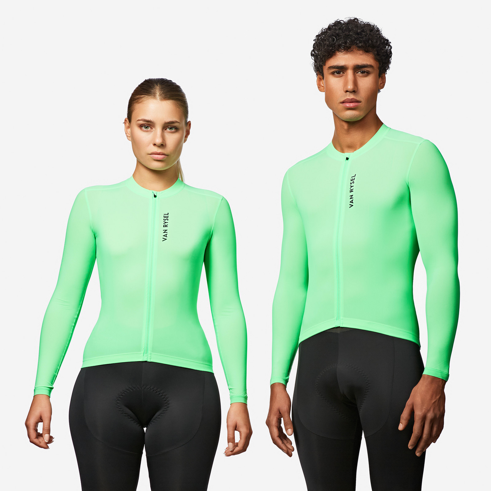 Unisex letný cyklistický dres RCR 2 dlhý rukáv zelený