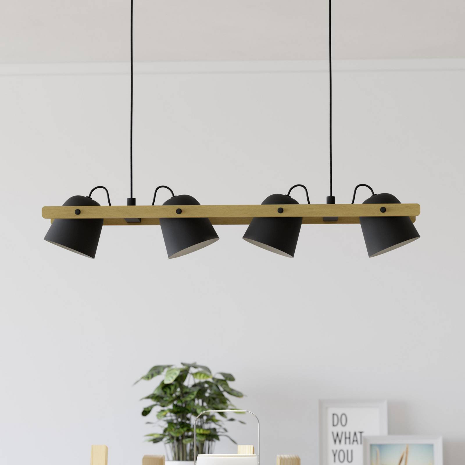 EGLO connect LED stropné svietidlo Hornwood-Z, 4 svetlá, čierne
