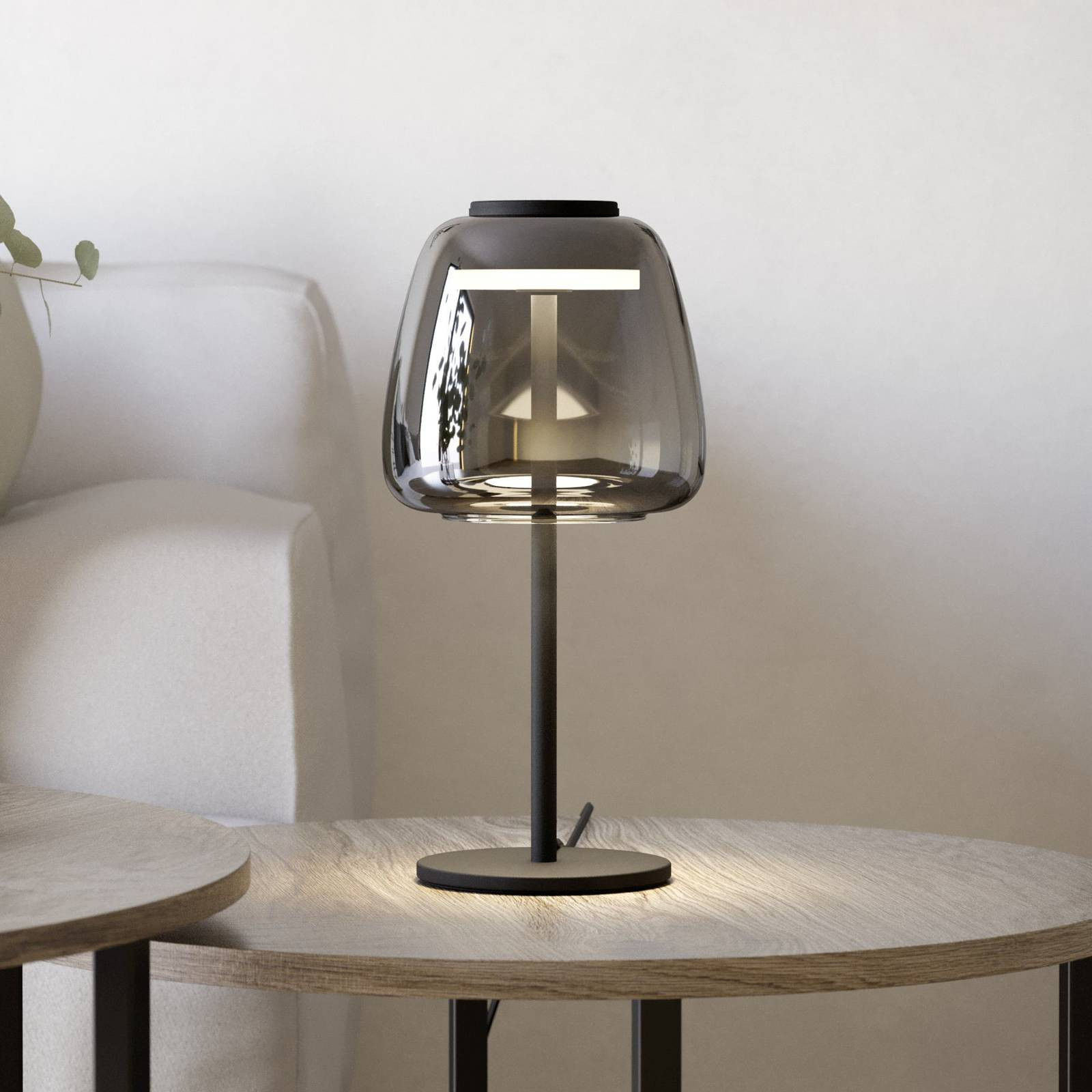 EGLO connect LED stolová lampa Alfero-Z, RGB, CCT, čierna