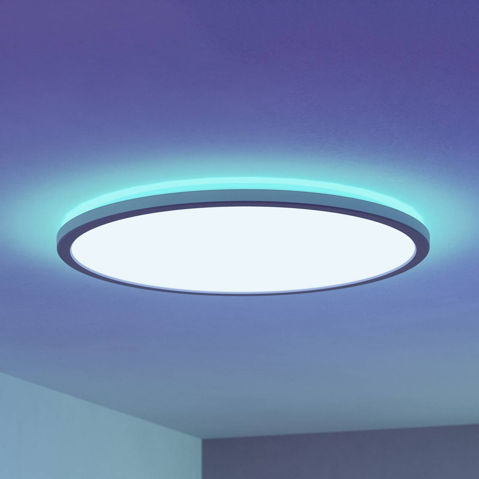 EGLO connect LED stropné svietidlo Rovito-Z, biele, Ø 50 cm