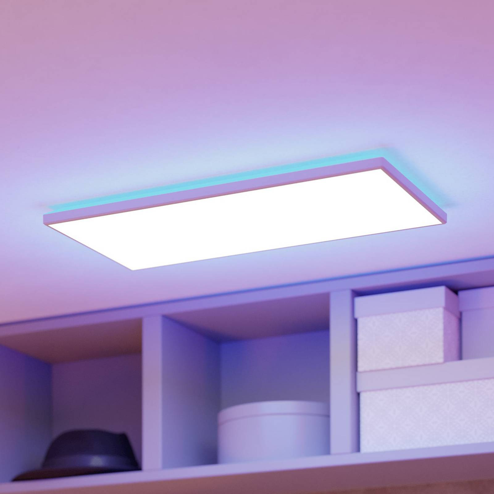 EGLO connect LED stropné svietidlo Rovito-Z, biele, 57 x 30 cm