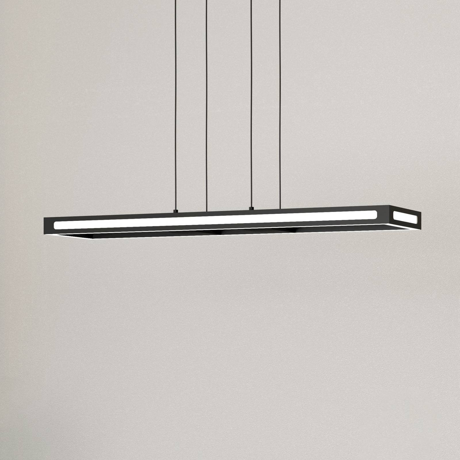EGLO connect LED závesné svetlo Savilanas-Z, 77 cm, čierna