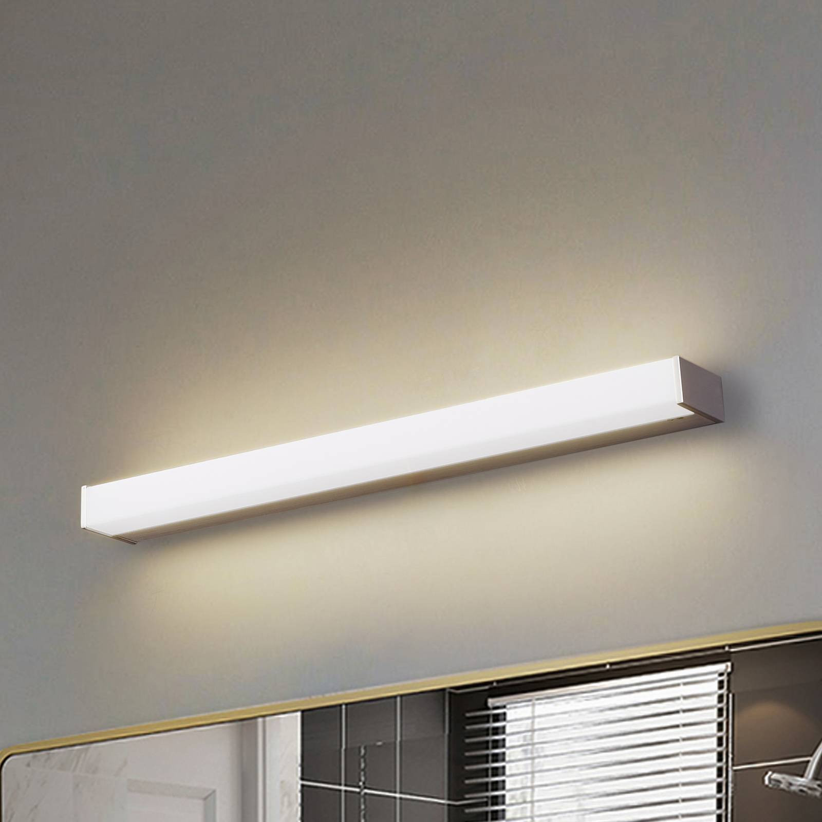 Kúpeľňové a zrkadlové svetlo LED Philippa, hranaté, 58 cm, hliník