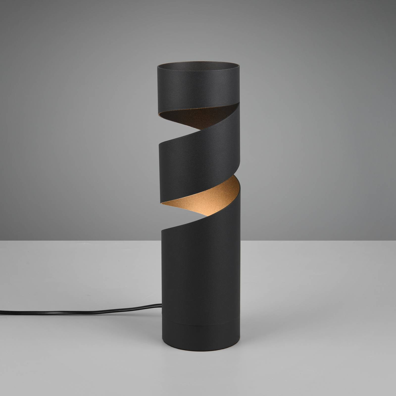 Stolná lampa Stream, čierna, výška 35 cm, kov, GU10