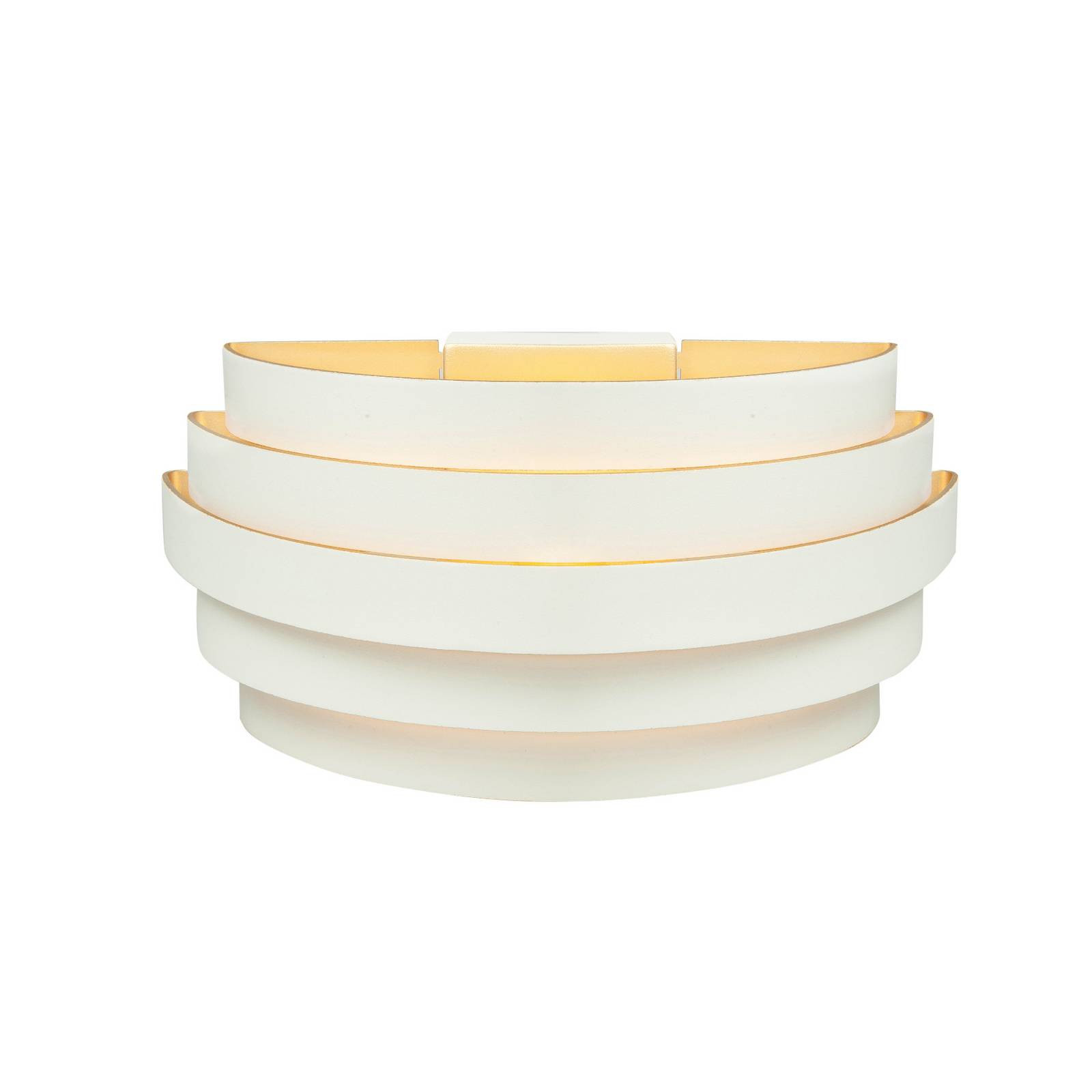 Nástenné svietidlo Scudo, biele, šírka 25 cm, hliník, G9