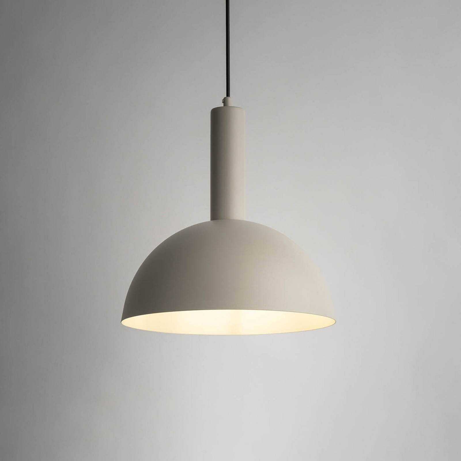 Vitrum cupola M závesné svietidlo, sivá, polkruhové, Ø 30 cm