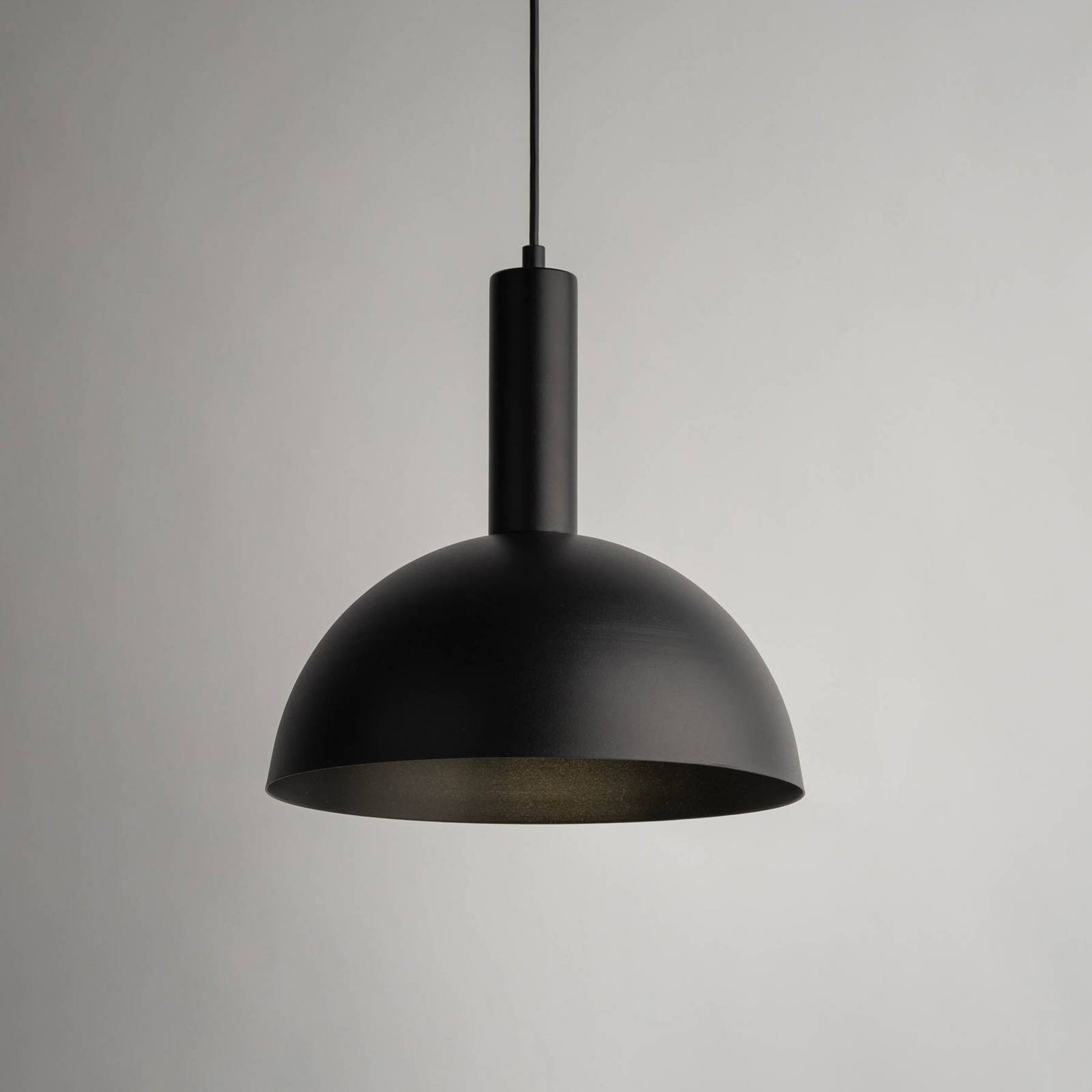 Vitrum cupola M závesné svetlo, čierna farba, polkruhové, Ø 30 cm