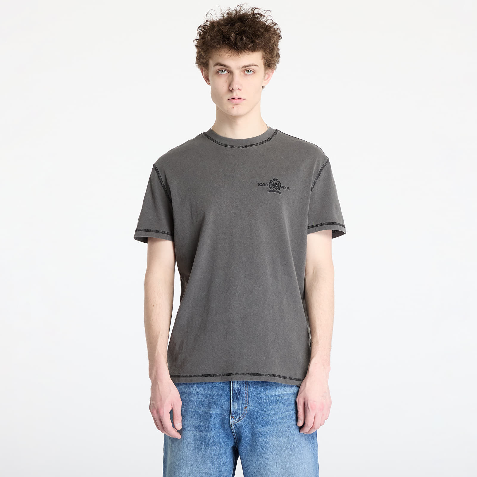 Tričko Tommy Jeans Regular Small Tonal Tee Black S