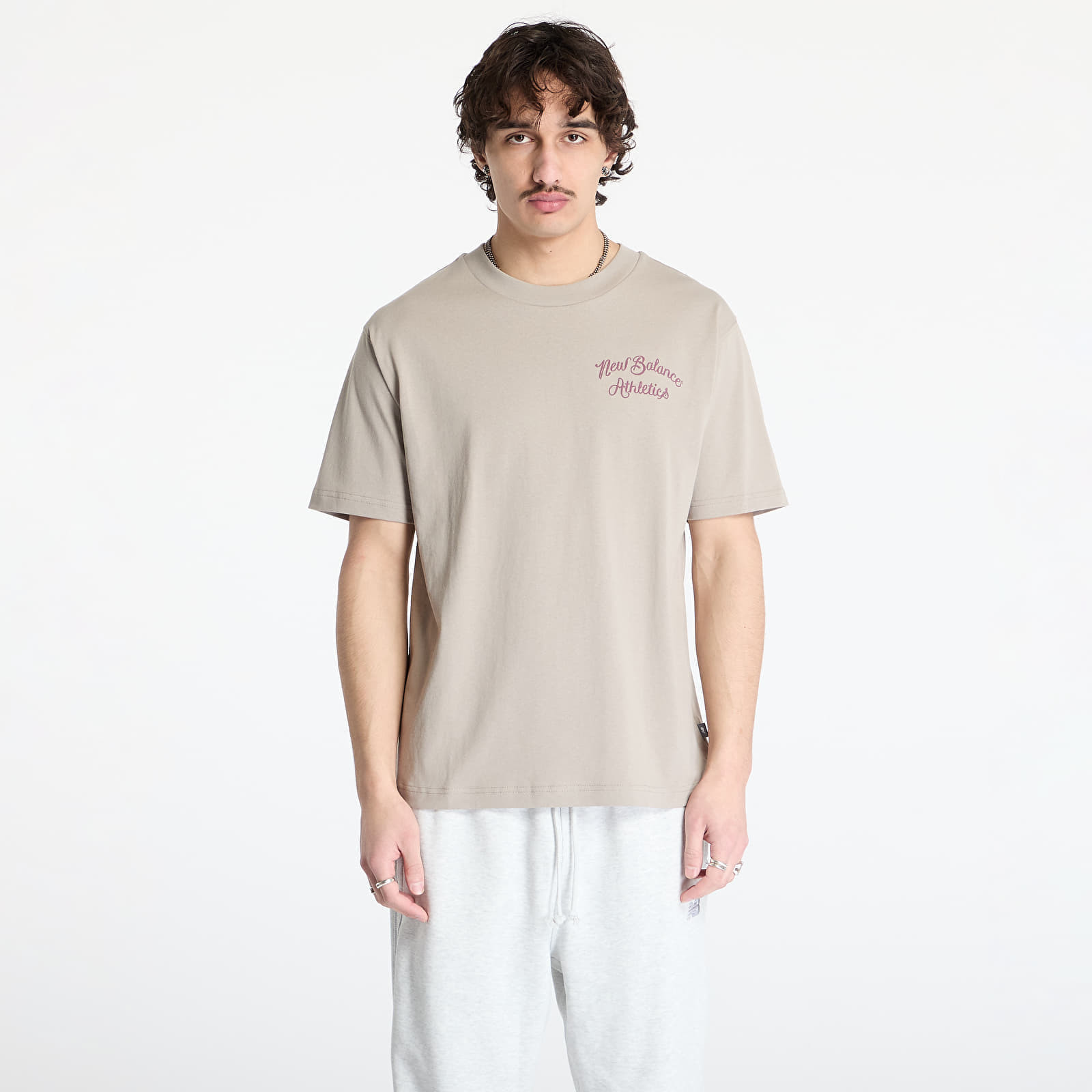Tričko New Balance Athletics Relaxed League T-Shirt Grey S