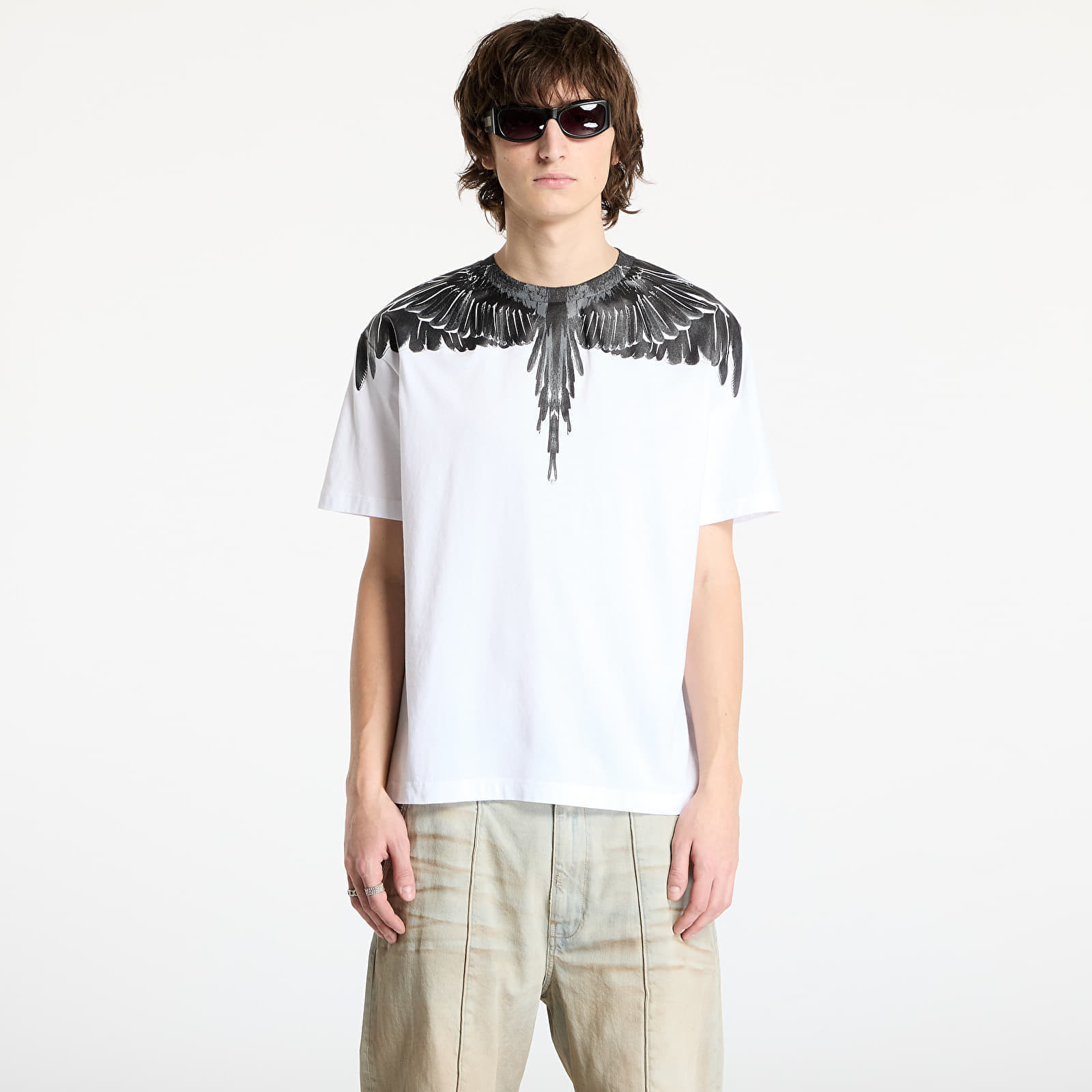 Tričko Marcelo Burlon Icon Wings Basic T-Shirt White/ Black L