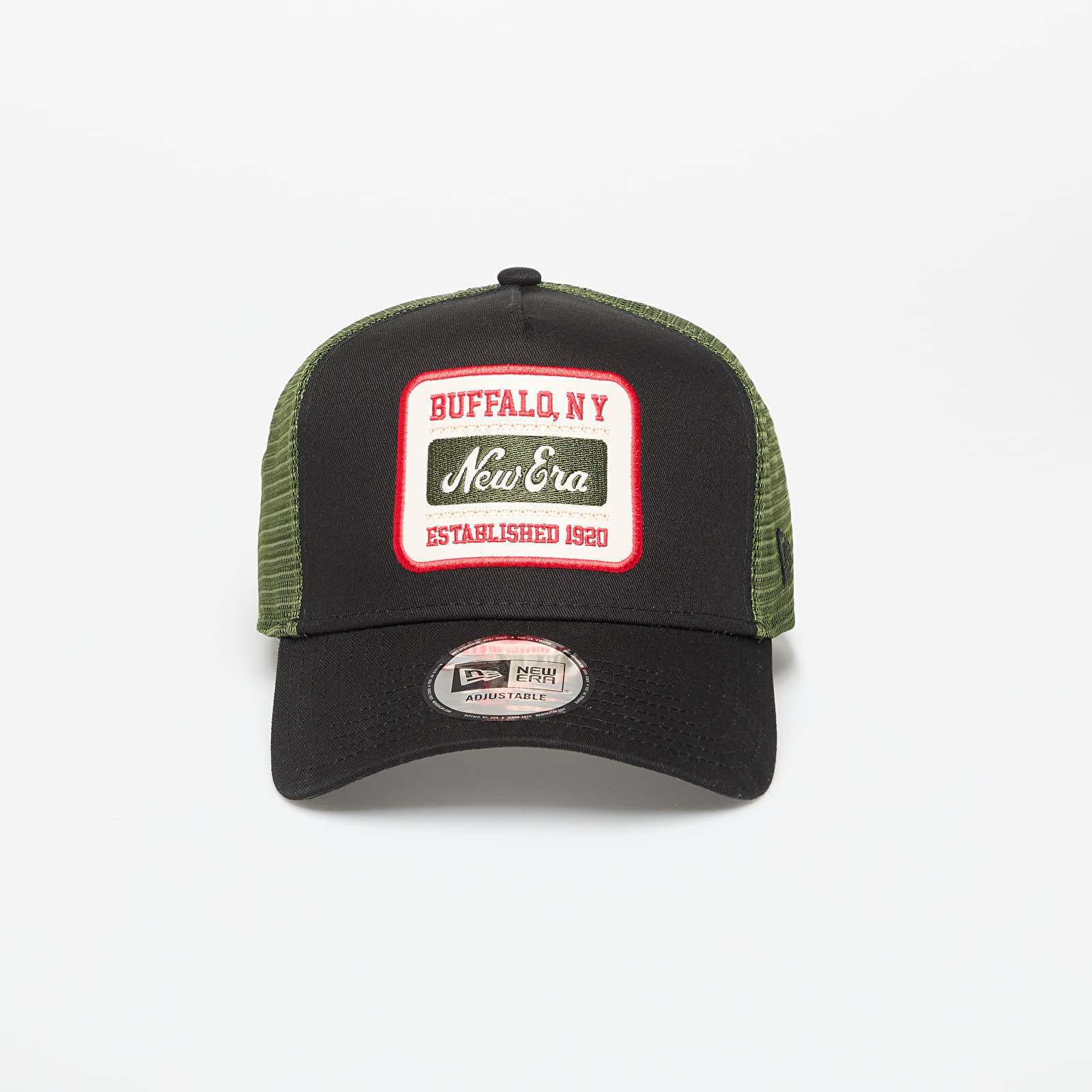 Šiltovka New Era 9FORTY A-Frame Trucker Patch Black/ New Olive Universal