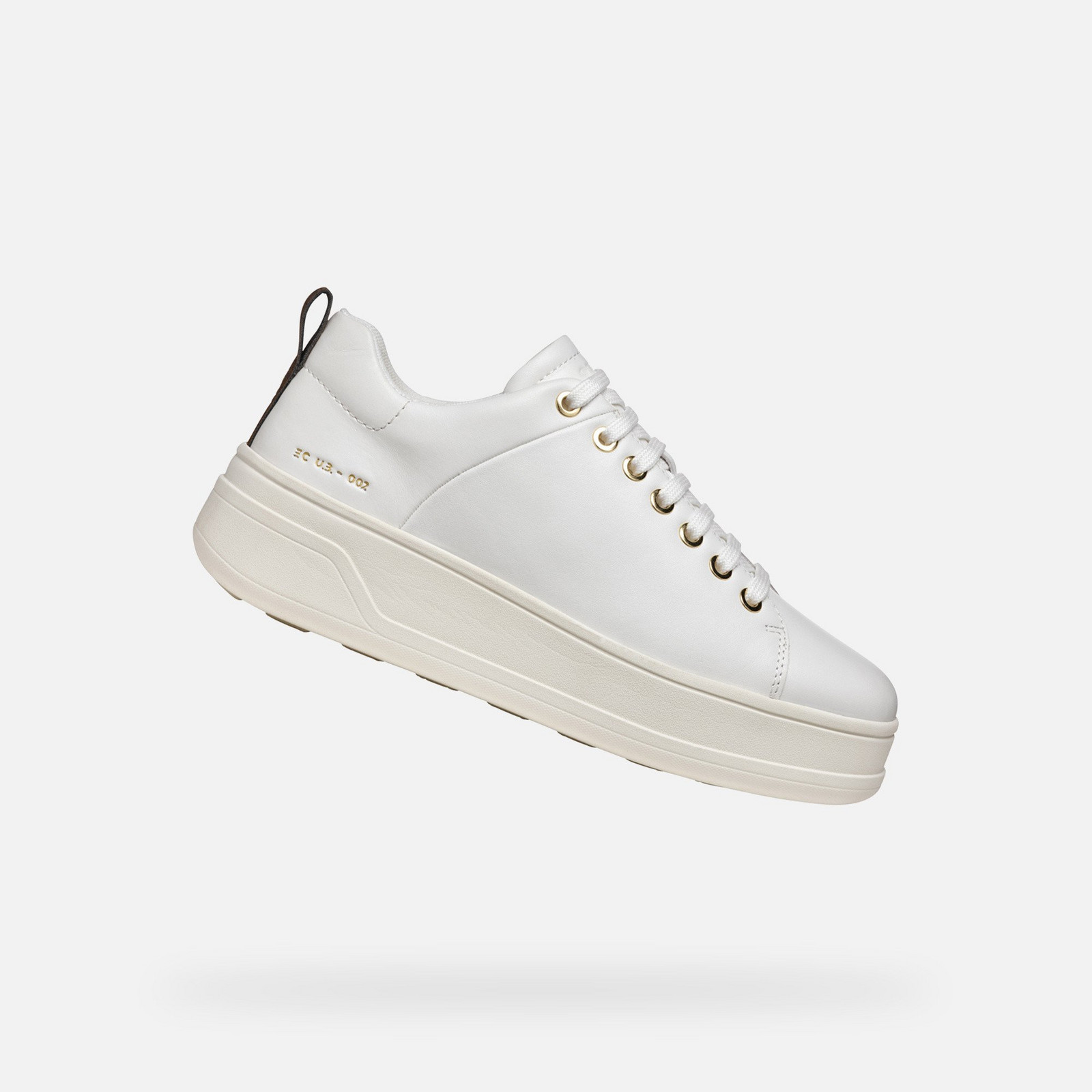 White women's sneakers Geox Spherica ECUB-2 - Women's