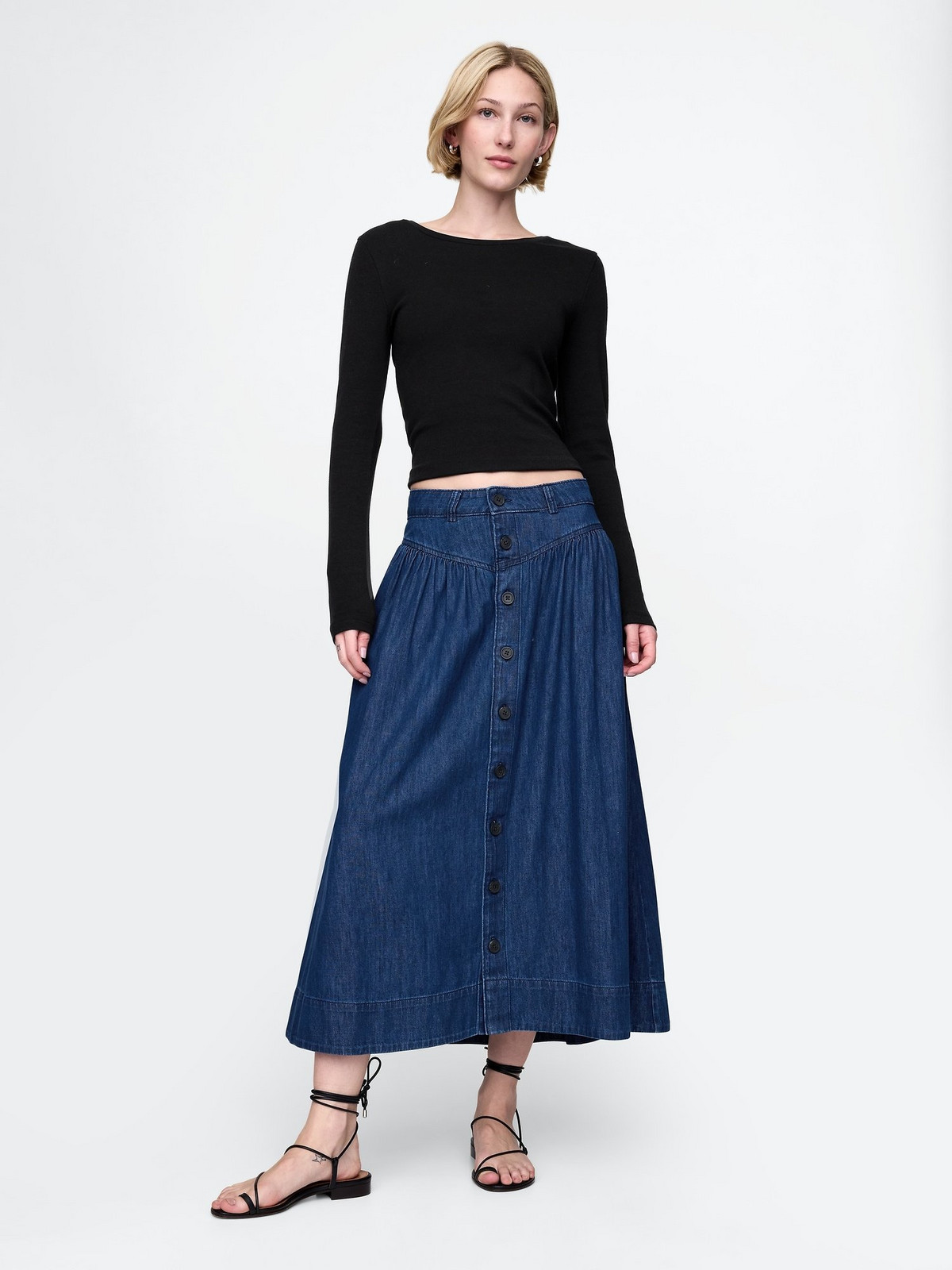 GAP Denim Midi Skirt Western - Women's