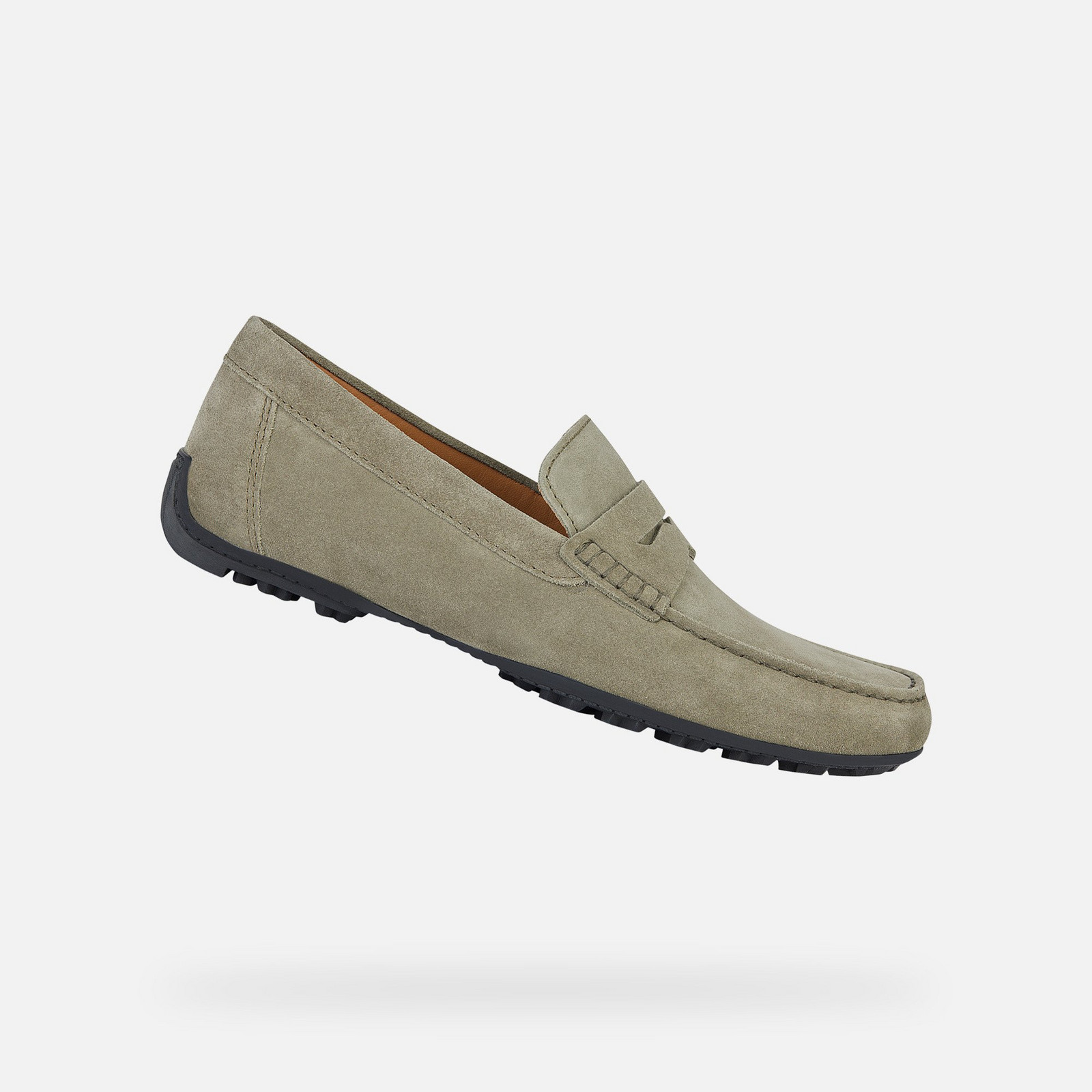 Light green men's moccasins Geox Kosmopolis + Grip - Men's