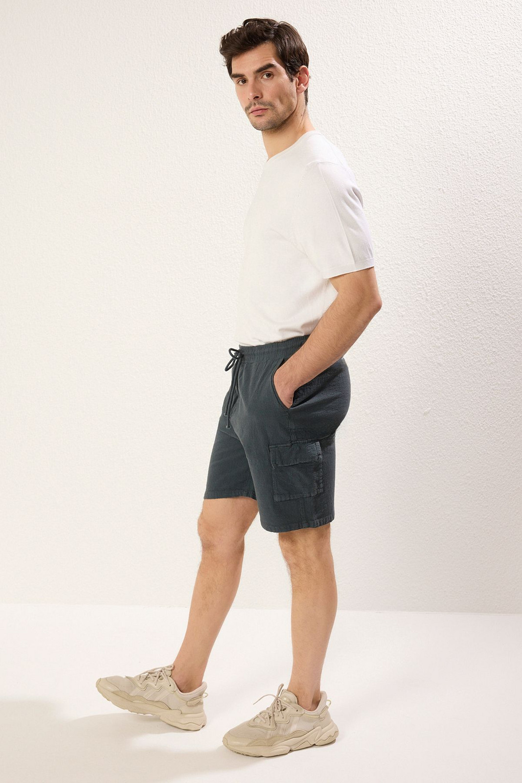 Trendyol Anthracite Loose Shorts & Bermuda
