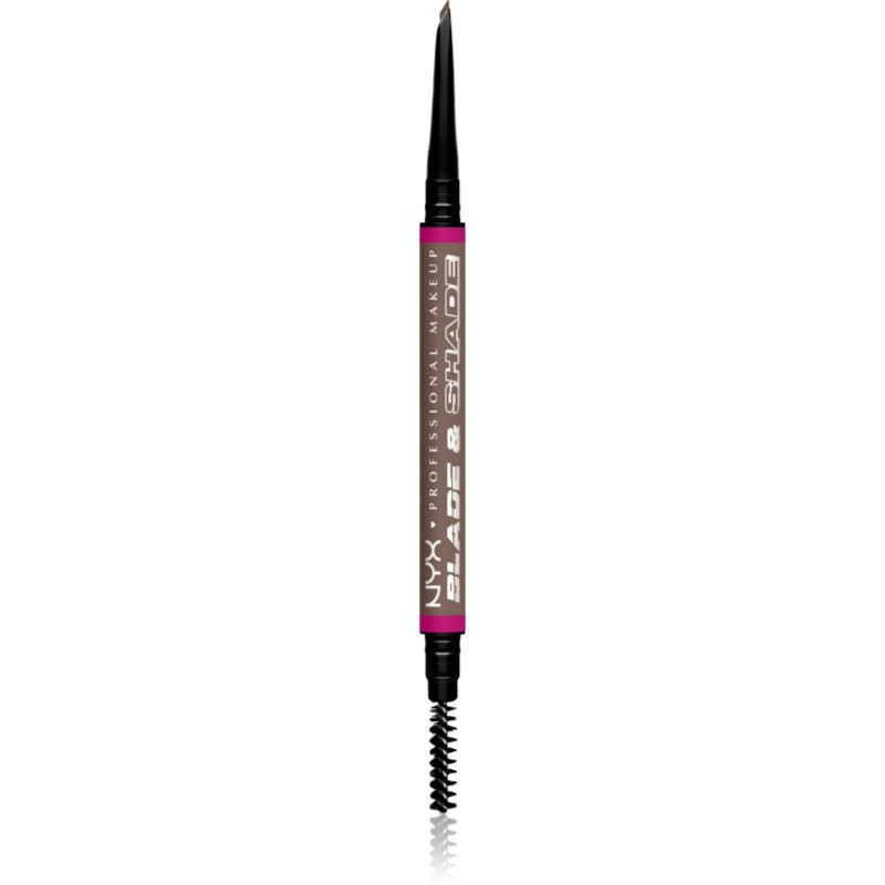 NYX Professional Makeup Blade & Shade ceruzka na obočie s kefkou odtieň 03 Cool Ash Brown g