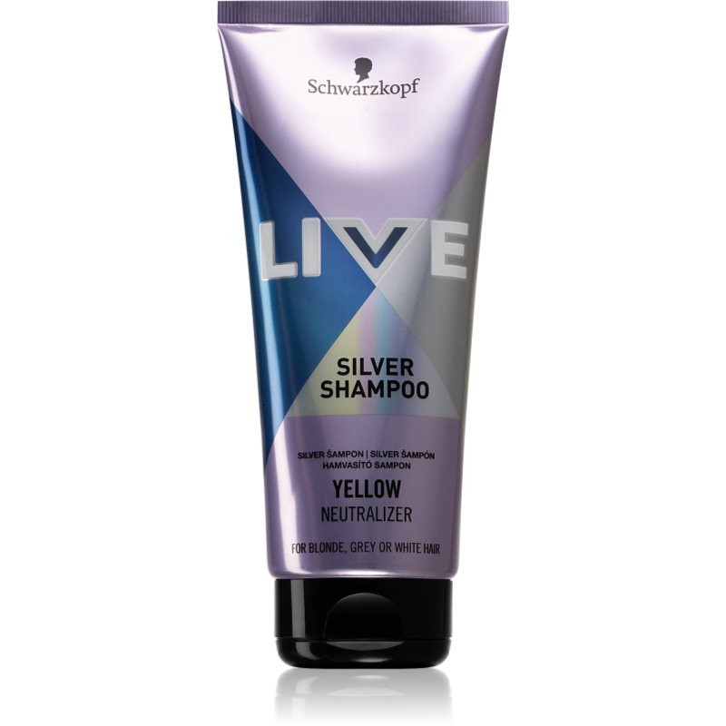 Schwarzkopf LIVE Silver čistiaci šampón neutralizujúci žlté tóny 200 ml