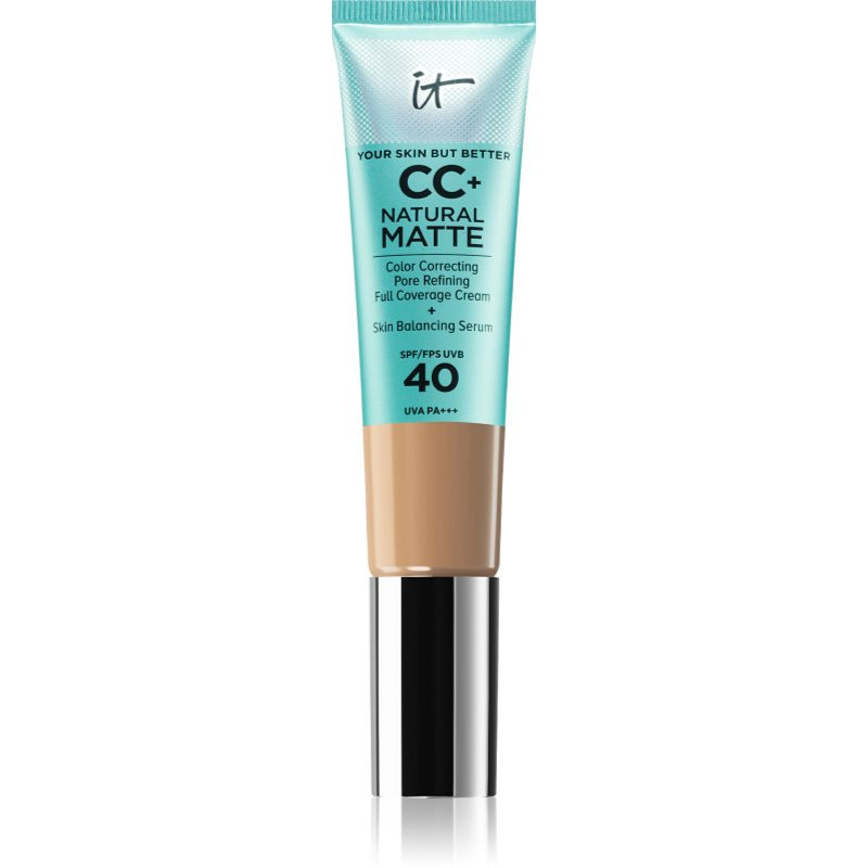 IT Cosmetics Your Skin But Better CC+ Cream Natural Matte zmatňujúci make-up SPF 40 pre ženy Medium Tan 32 ml