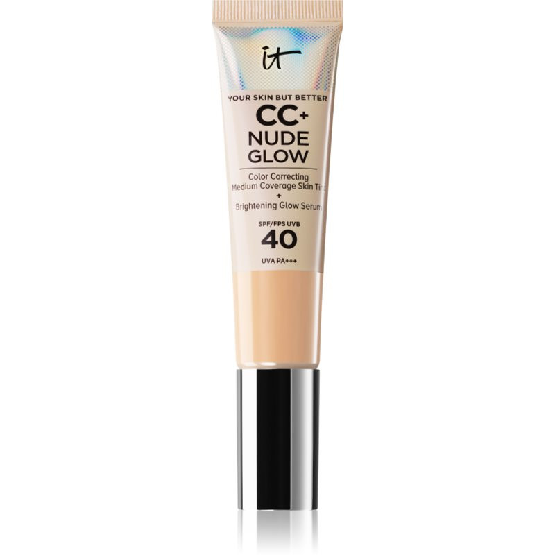 IT Cosmetics Your Skin But Better CC + Nude Glow make-up pre rozjasnenie pleti SPF 40 odtieň Fair Ivory 32 ml